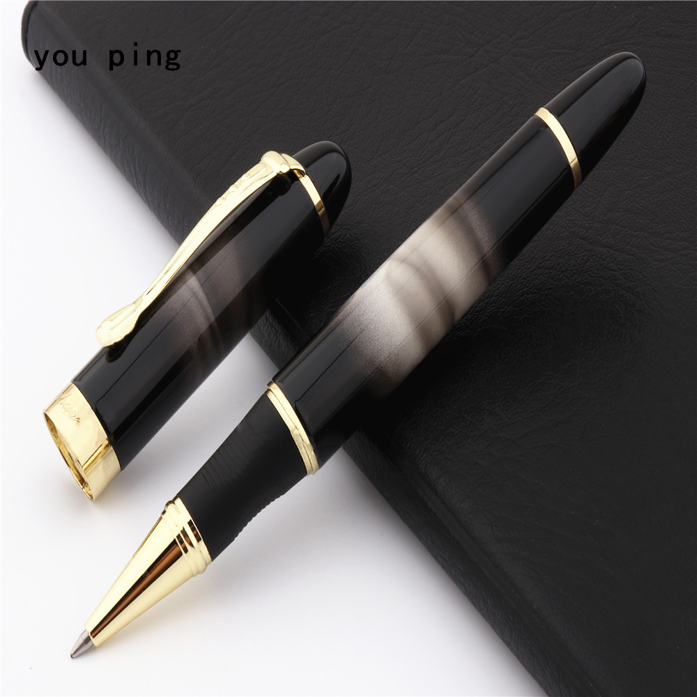 JINHAO X450 검은 색 흰색 대리석 안개 비즈니스 사무실 중간 펜촉 롤러 볼 펜, 신제품